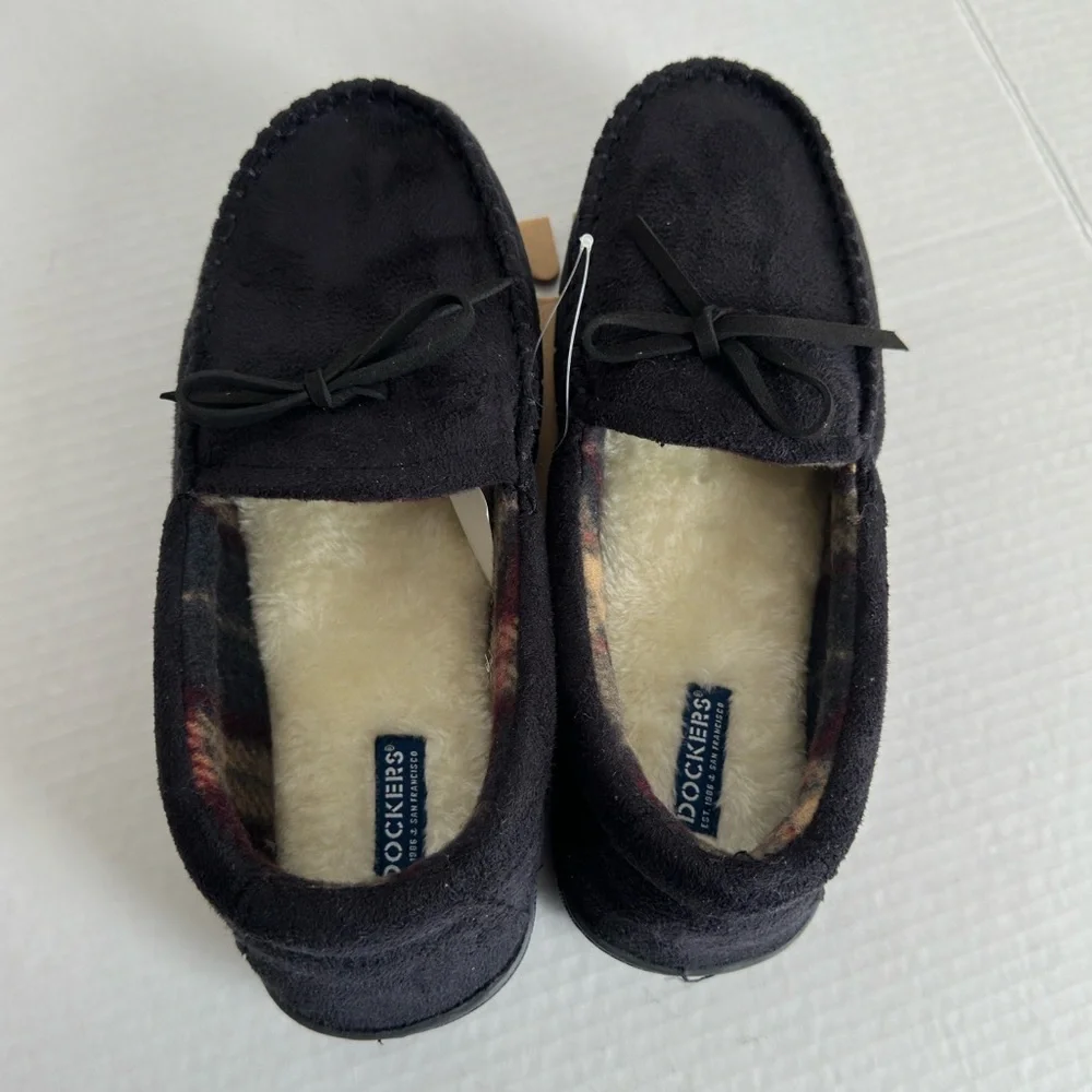 Dockers Men's Black Moccasin Slippers size 7/8 Medium men’s